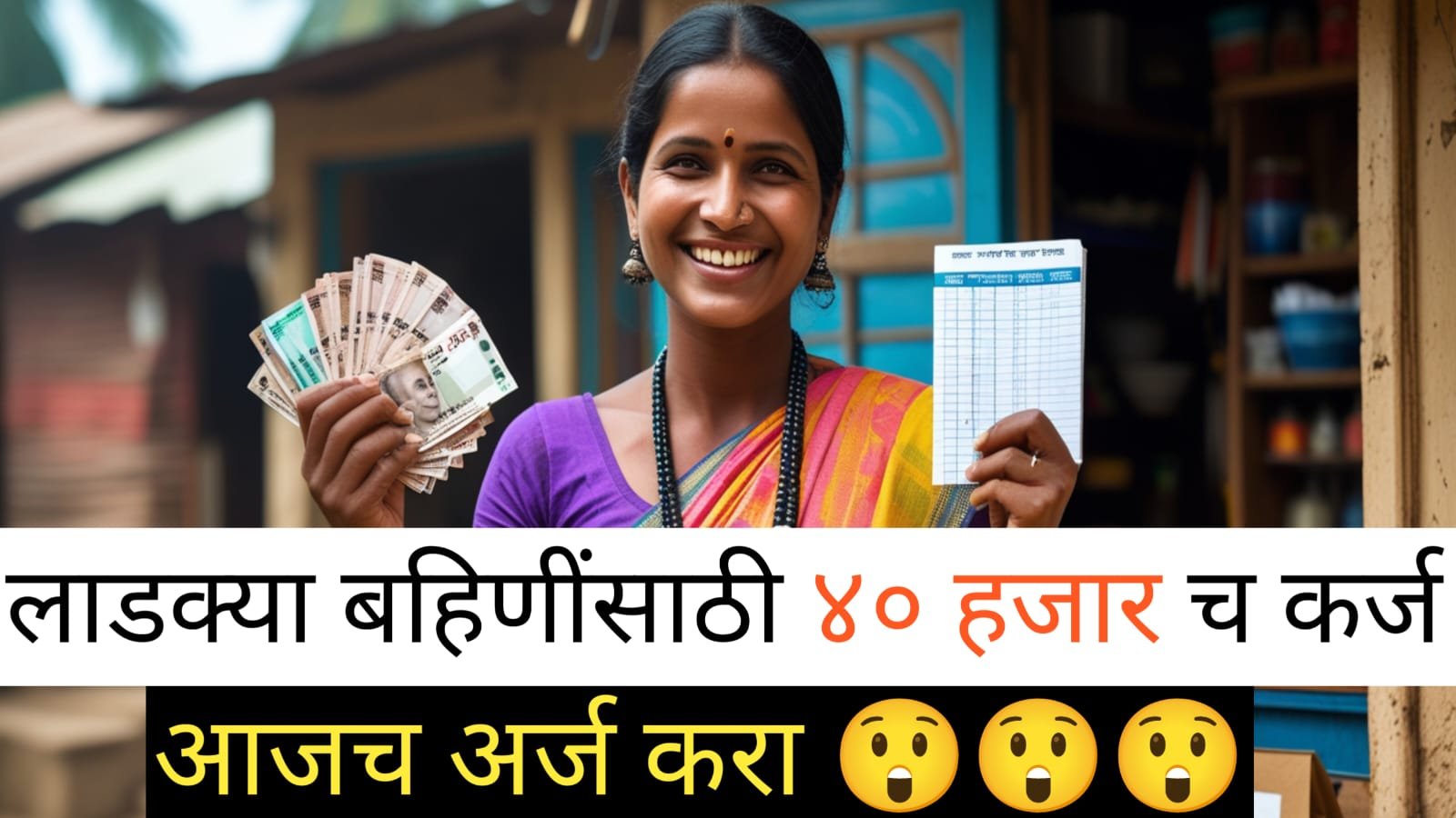 लाडक्या बहिणींसाठी ४० हजार च कर्ज